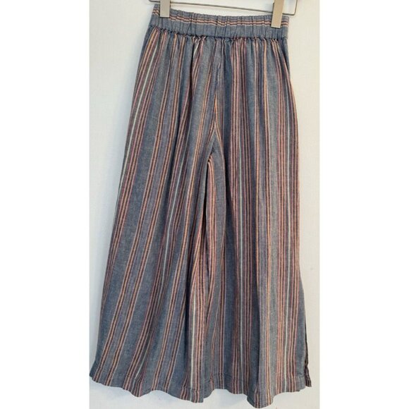 Madewell Blue and Red Striped Wide Leg Pants - Picture 2 of 14